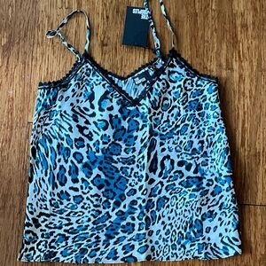 Kooples Blue Leopard Print Cami 1